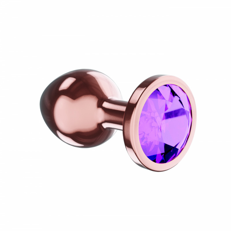 Анальная Пробка Diamond Amethyst Shine S Розовое Золото 4025-01
