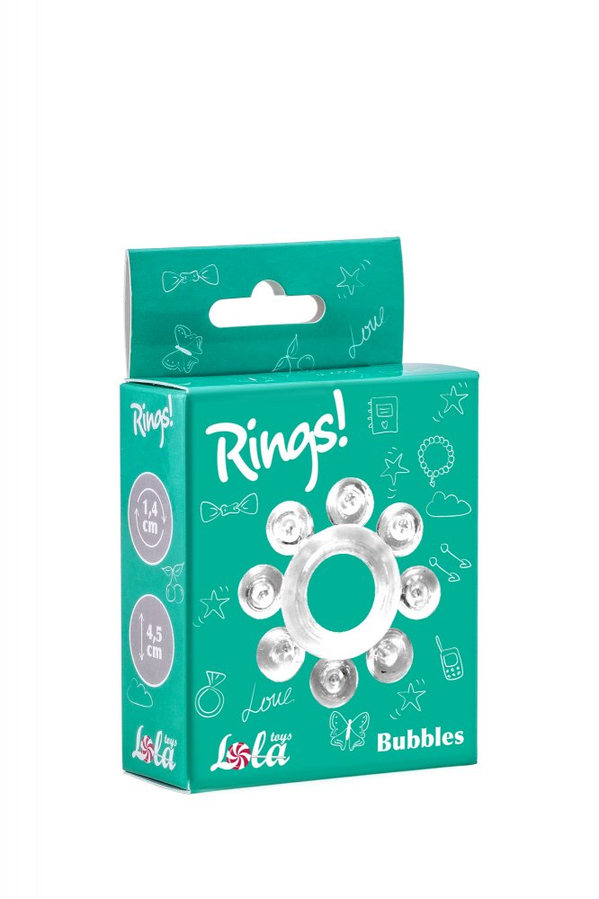 Эрекционное кольцо Rings Bubbles white 0112-30