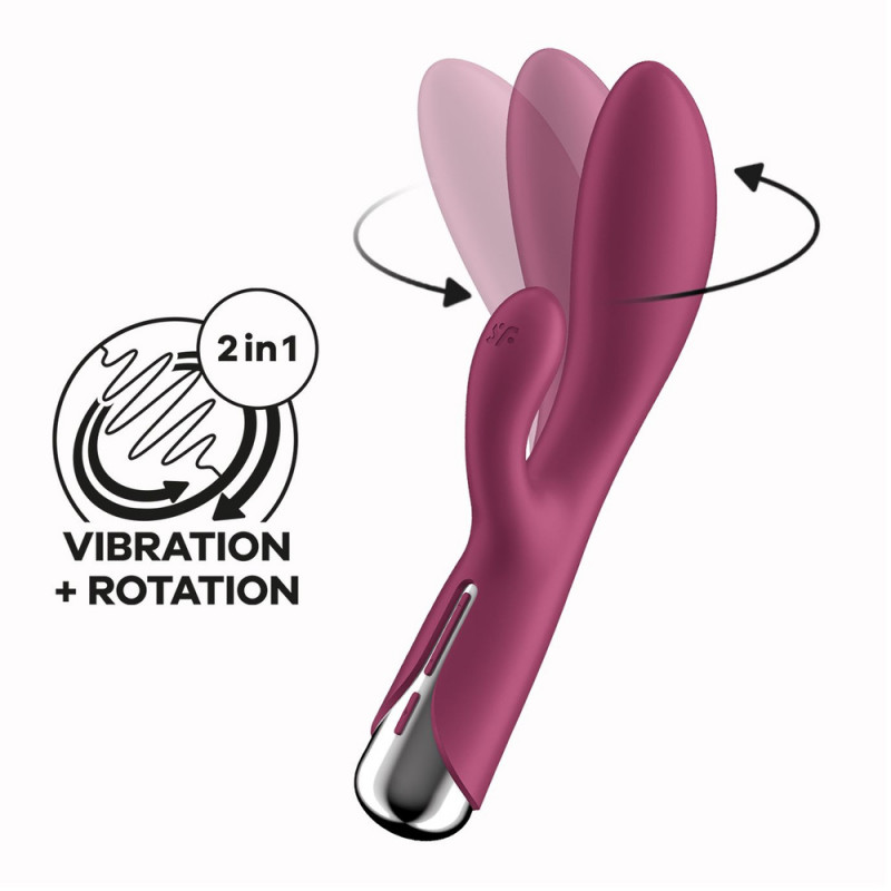 Вибратор кролик Satisfyer Spinning Rabbit 1, красный